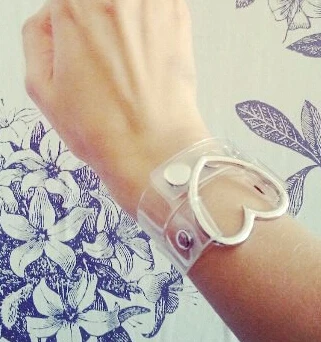 2016 модные ювелирные изделия в стиле панк ожерелье с милым сердцем прозрачный