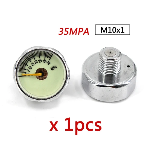 M10s35mpa x 1pcs PCP Пейнтбол ВВС насос клапан 25 мм M10x1 Манометр высокого давления 1 дюймов Мини манометр акваланга 5mpa 20mpa 30mpa 40mpa - Цвет: M10s35mpa x 1pcs