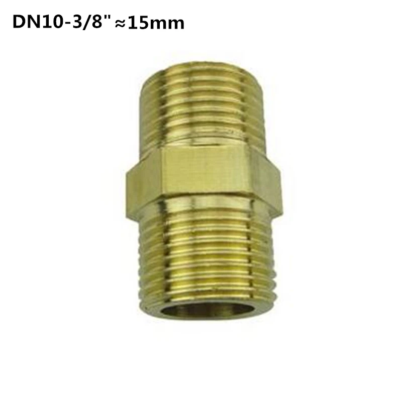 Латунный трубный фитинг с Шестигранной ниппель M/M 1/" 1/4" 3/" 1/2" Мужской резьбовой соединитель соединители