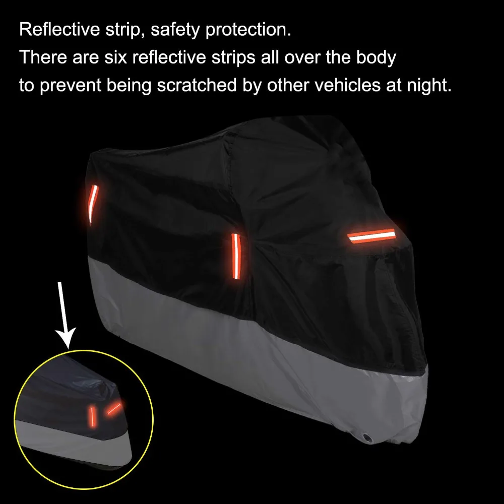 Joyila Waterproof Lightweight Motorcycle Cover Rainproof Dustproof Snowproof UV Protective for Outdoor Motorbike Rain |