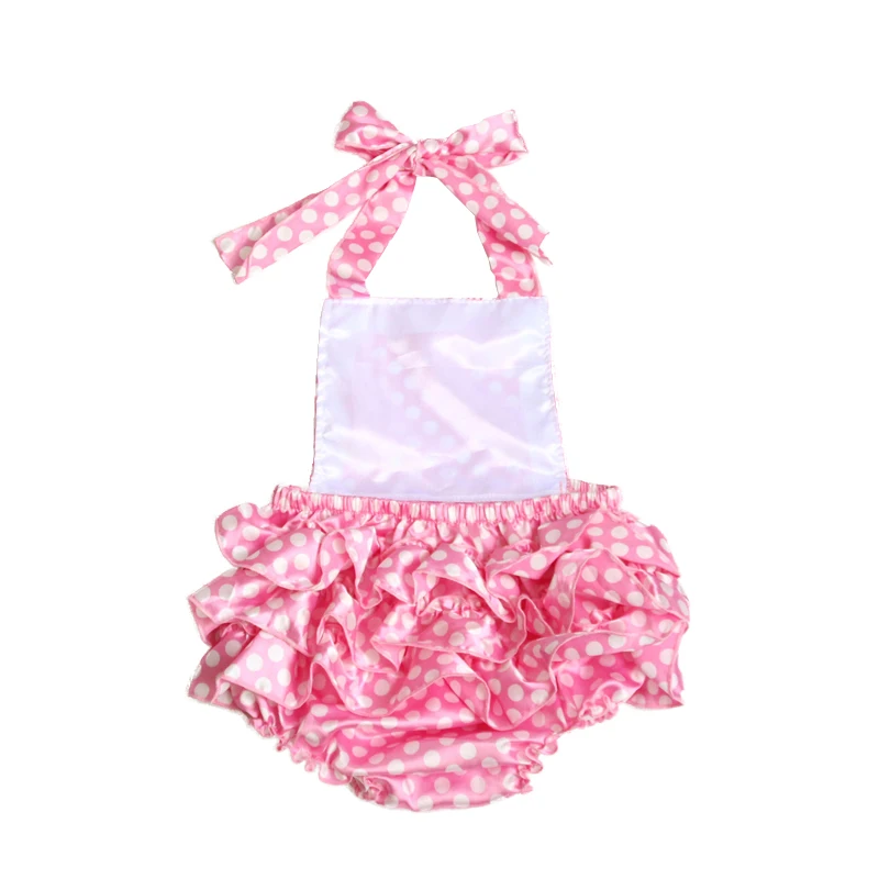 cute baby rompers girls clothes cotton polka dot condole belt soft solid bowknot infant jumpsuit | Детская одежда и обувь