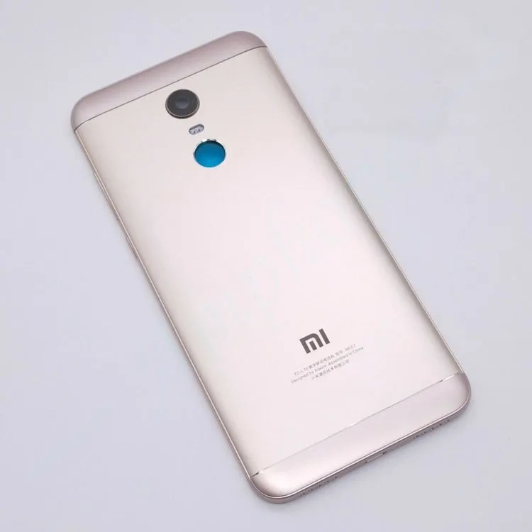 Золотистый Для Xiaomi Redmi 5 Plus(MEE7) Запасные части Задняя крышка батареи корпус+ боковые кнопки+ камера вспышка Замена объектива - Цвет: Золотистый