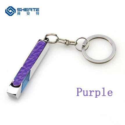 Purple SHEATE автомобильный антистатический брелок кольцо 50000 в статическое электричество eliminator bar милый красочный брелок для ключей Защита тела - Название цвета: Purple