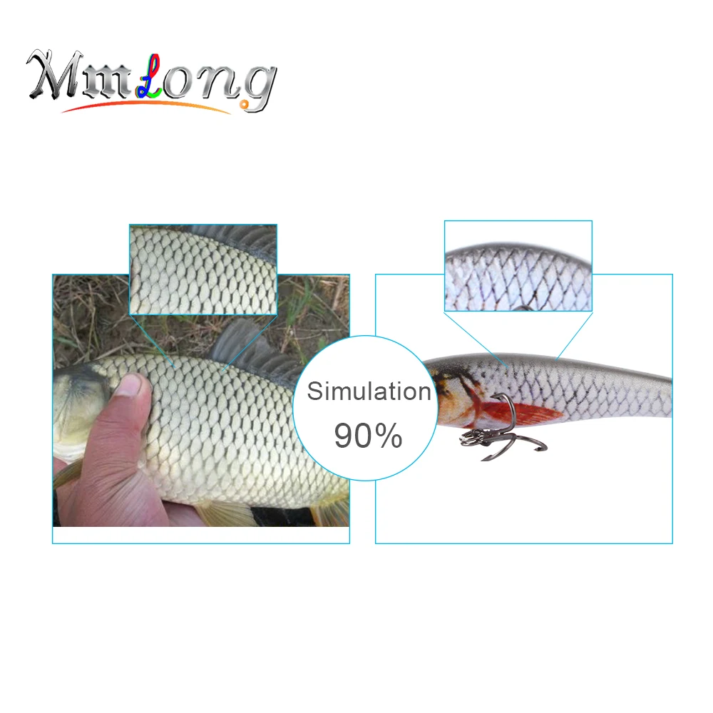 Mmlong 3 &quotмини блесна для рыбалки MH02 1g реалистичные Жесткий рыбы воблер Swimbait 5