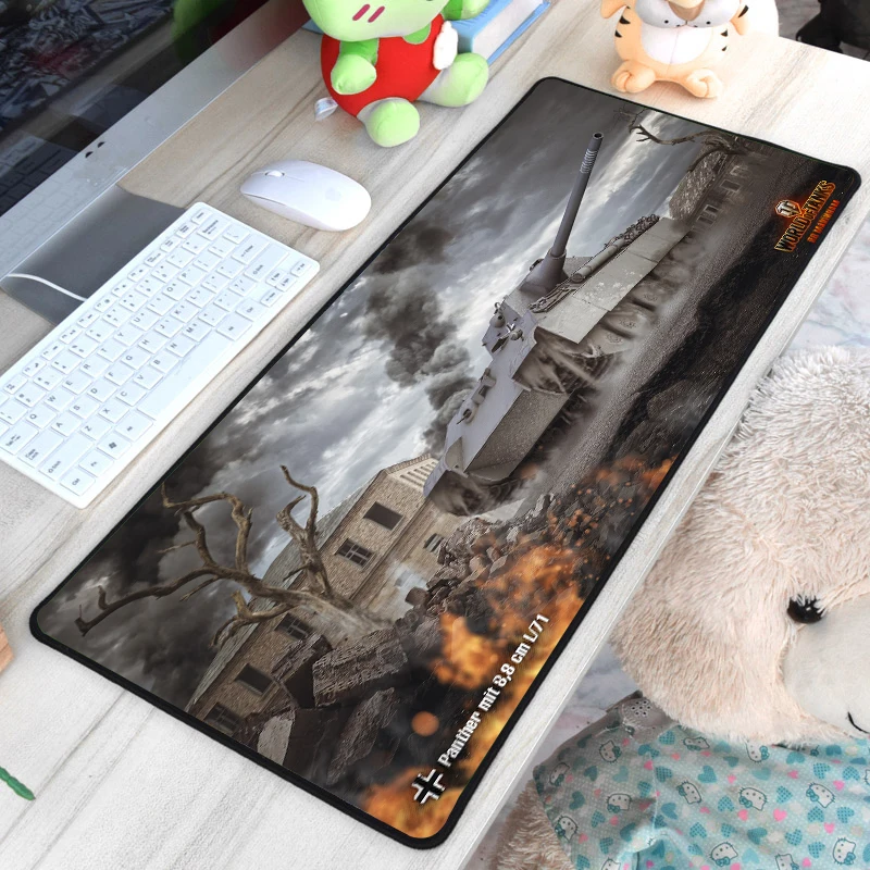 Красный 30*60 см большой игровой коврик для мыши, коврик для игровой мыши, Противоскользящий резиновый игровой коврик для мыши World of Tank, настольный компьютерный коврик - Цвет: Красный