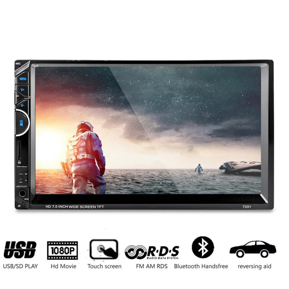 Foval 2 DIN 7 дюймов автомобиля Радио Видео MP4/MP5 плеер радио FM/AUX/USB Сенсорный экран с AM+ RDS музыкальный проигрыватель с Bluetooth