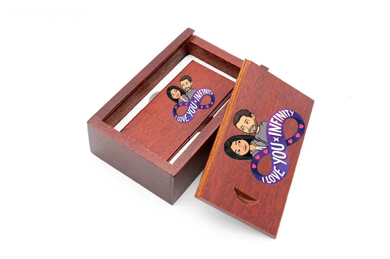 JASTER деревянный USB флэш-накопитель USB+ коробка флэш-накопитель 8 ГБ 16 ГБ 32 ГБ 64 Гб произвольный логотип для фотографии свадебный подарок