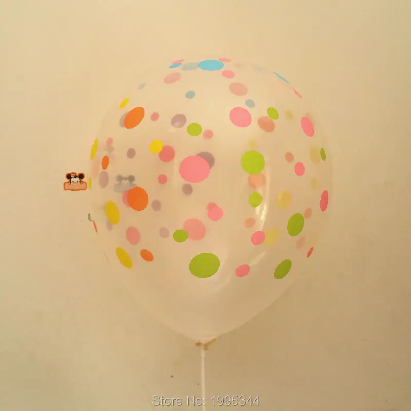 Горячее предложение! Новый 12-дюймовый воздушный шар в горошек прозрачный