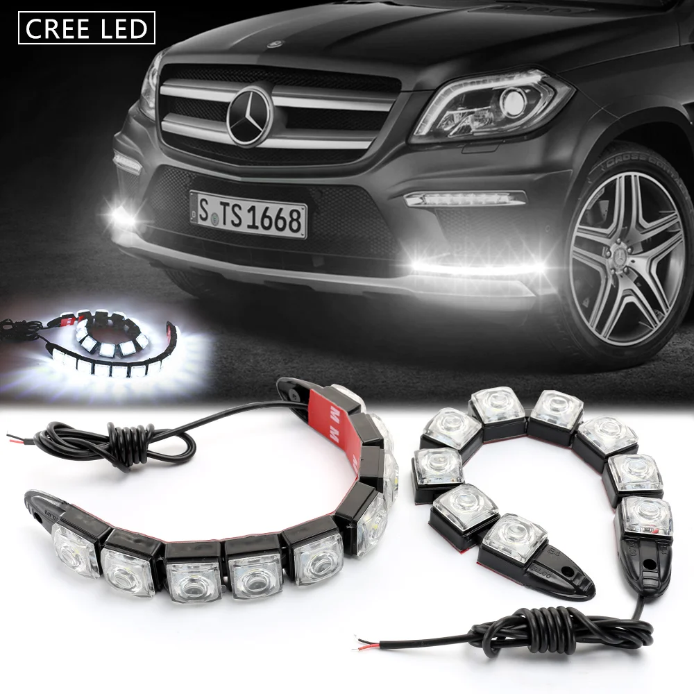 Оптовая продажа 2 шт./компл. 9 светодиодов мягкие дневные ходовые огни плавный