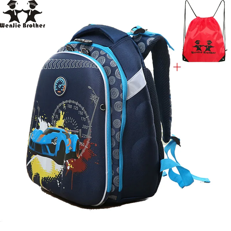 wenjie brother orthpedic quality racingcarbutterfly flower primary school student school bag school backpack for boys and girls