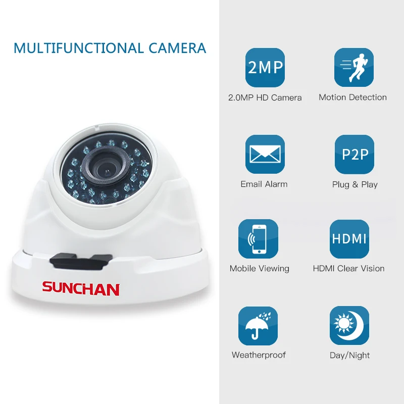 SUNCHA 16ch CCTV камера безопасности системы 16 каналов 1080N DVR 16*1080 P HD s крытый и открытый