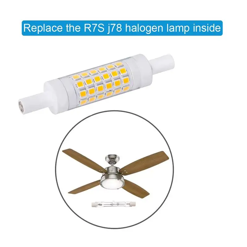 Светодиодная лампа 6 Вт 10 R7S с регулируемой яркостью светодиодная 450 люмен 1000 360