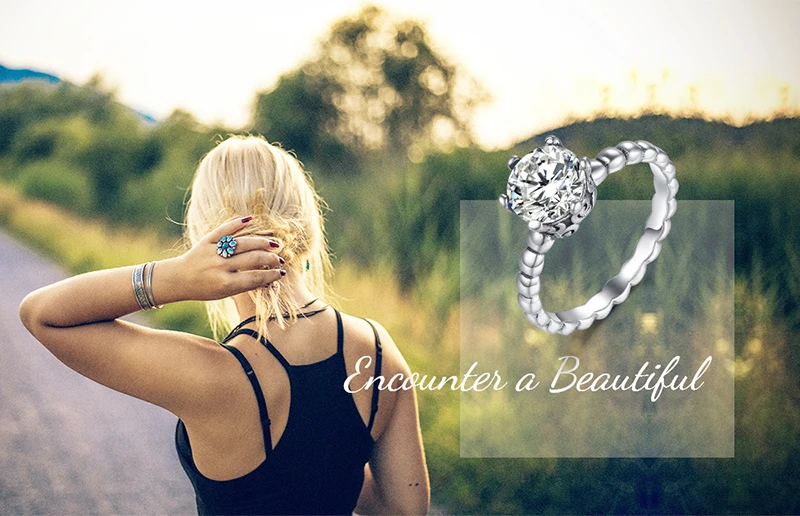 JewelryPalace, 925 пробы, серебряное кольцо с бисером, 3.4ct, кубический циркониевый солитер, обручальное кольцо, новинка, Лидер продаж, для женщин, подарки