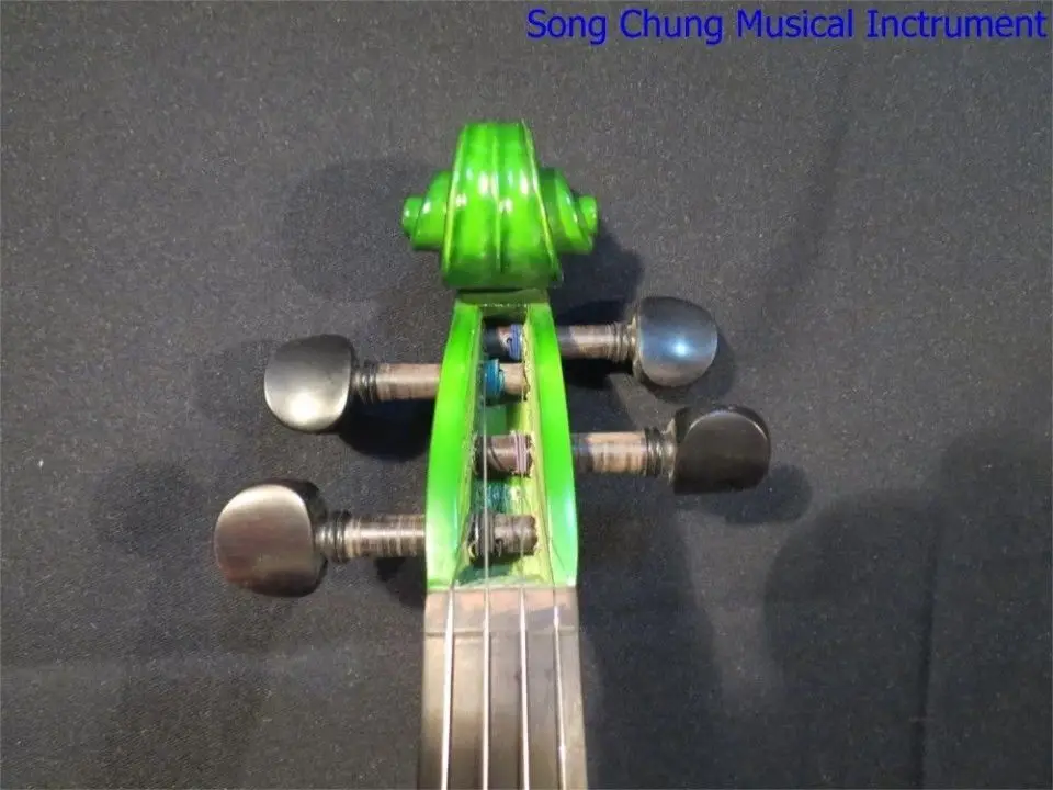 Green colors electric&ampacoustic violin 4/4 with case bow rosin line kit | Спорт и развлечения