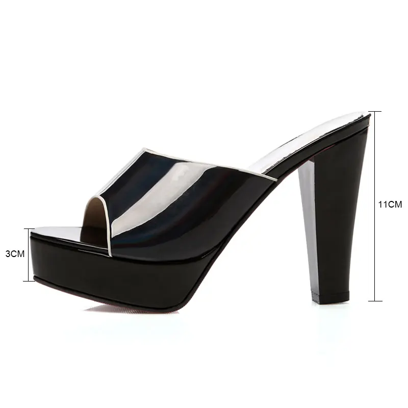 Fanyuan/золото серебристый Черный Большие размеры 32–43 открытый buty damskie одноцветное