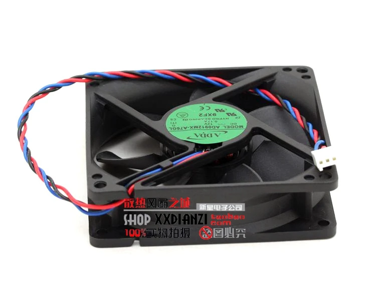 Оригинальный ADDA AD0912MX A76GL DC 12V 0.17A 3 Провода Сервер площадь Вентилятор