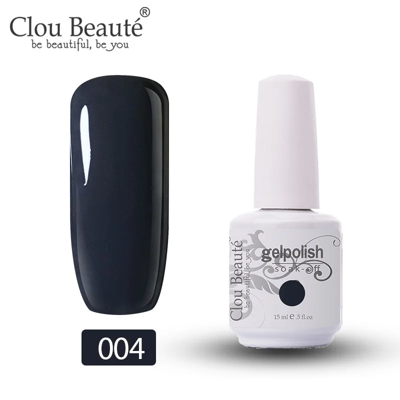 004 Clou Beaute гель для дизайна ногтей УФ светодиодный Устойчивый лак для ногтей отмачиваемый белый гель разноцветный Гель-лак для ногтей лак 15 мл - Цвет: 004