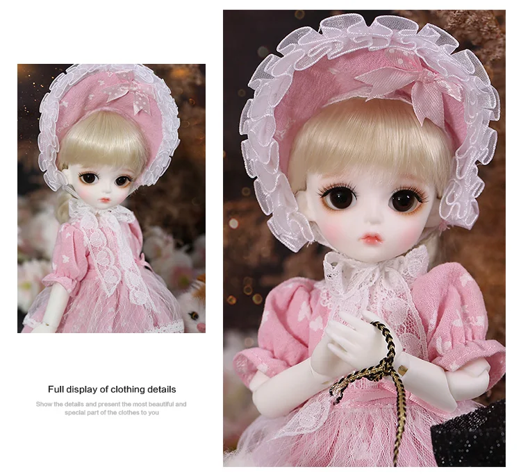 BJD SD Кукла Одежда 1/6 розовый стиль для Linachouchou тела YF6-452 куклы аксессуары luodoll