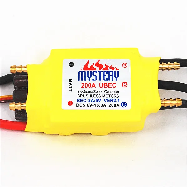 2 7S Lipo 200A ESC 5 V/5A UBEC Бесщеточный Регулятор скорости для RC лодки UBEC200A/S с охладителем