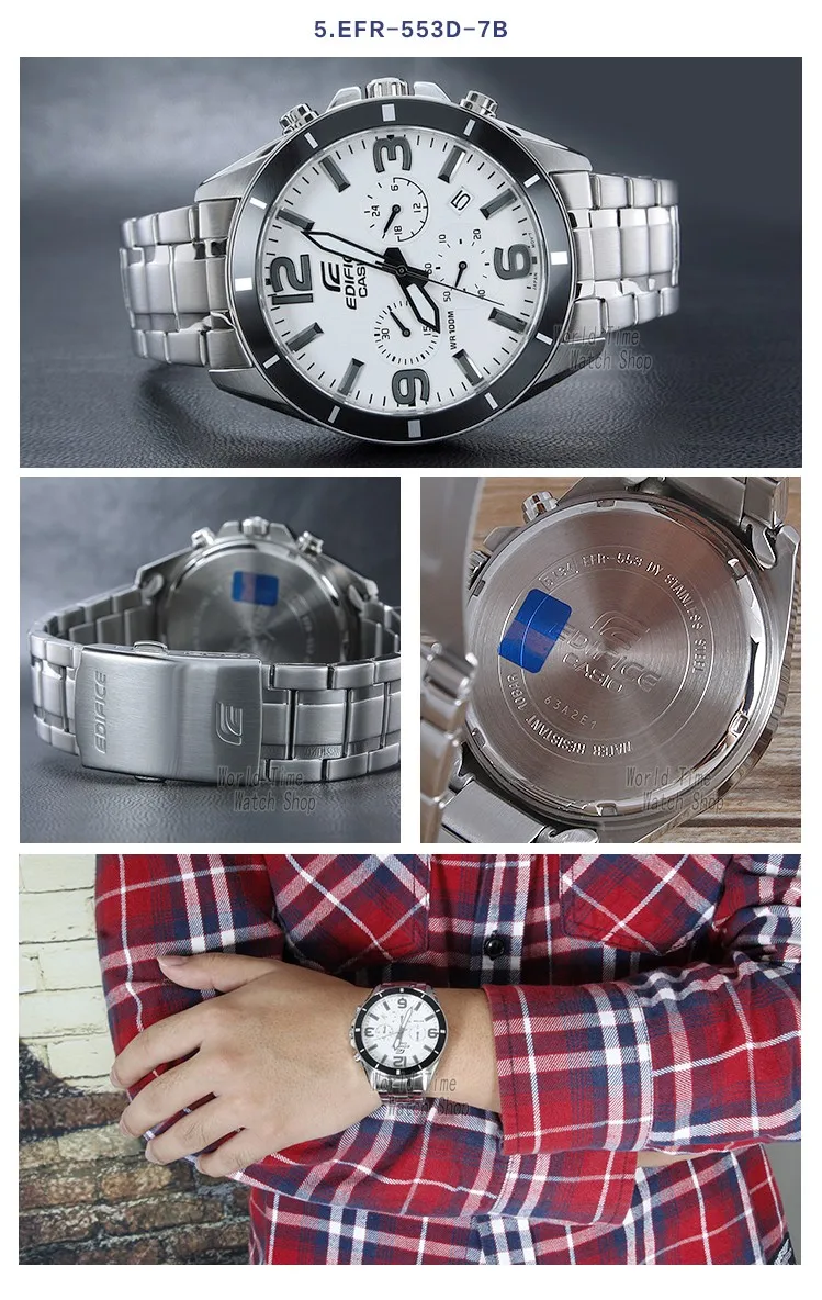 Часы Casio Edifice часы мужские Взрыв лучший бренд класса люкс комплект кварц 100м Водонепроницаемый Световой Хронограф мужские часы Спортивные военные часы дайвинг наручные часы relogio masculino reloj hombre erkek