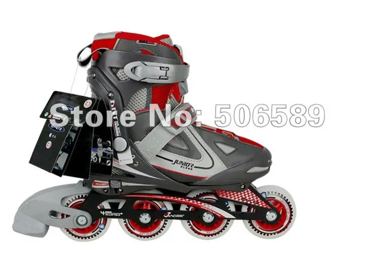 Роликовые коньки для детей синий красный цвет Рождественский - Цена: 