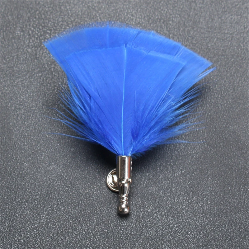 Оптовая продажа брошь 5 шт./лот перьевая Цветная Броши из ткани ручной работы