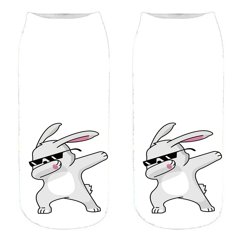 style6 RUBU 3D печать женские носки с низкой лодыжкой хлопок модные унисекс милые носки женские носки Единорог Meias женские носки распродажа 5D3 - Цвет: style6