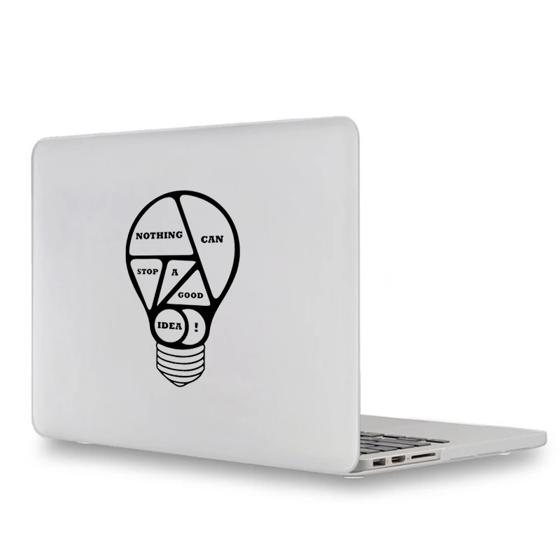 Идеи лампы Цитата Наклейка Виниловая наклейка для ноутбука Apple MacBook Pro Air retina 11 12 13 14 15 дюймов hp Mac книга кожа ноутбук наклейка