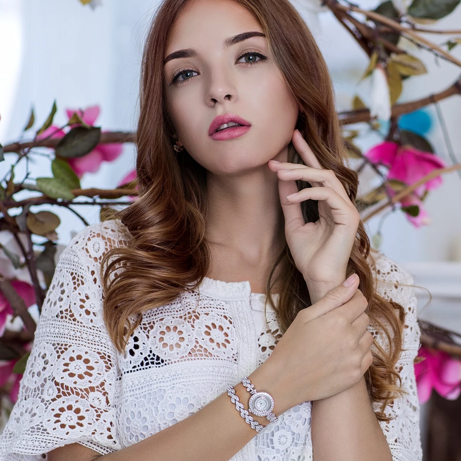Для женщин Циркон часы Xinge известный бренд часы-браслет модные женские туфли со