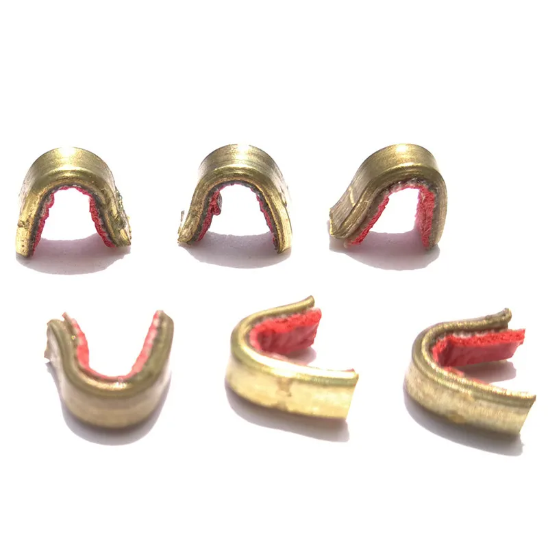 

6/12/24pcs Brass Point Nock Bow Hunting String Nock Set Protective Plastic Lined For Take Down Recurve Bow Tradition Wooden Bow