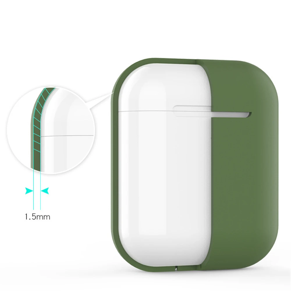 New Shockproof TPU Soft Silicone Case For Airpods 2 Protector Cover Dust Proof Anti lost Slim Wireless Earphones Pouch Durable |