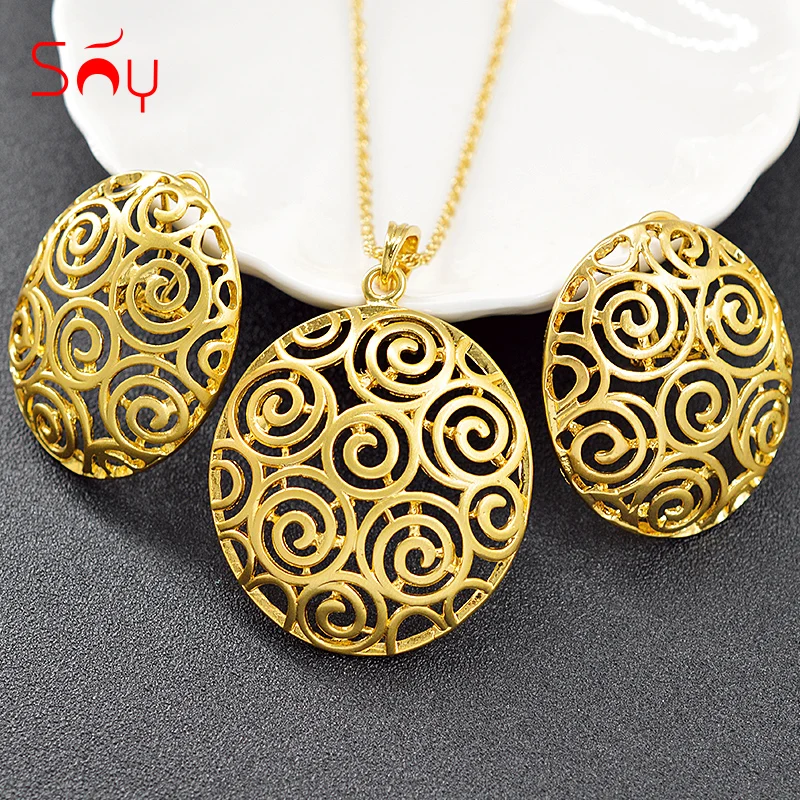 Серьги гвоздики Sunny Jewelry в классическом стиле Длинные круглые ювелирные
