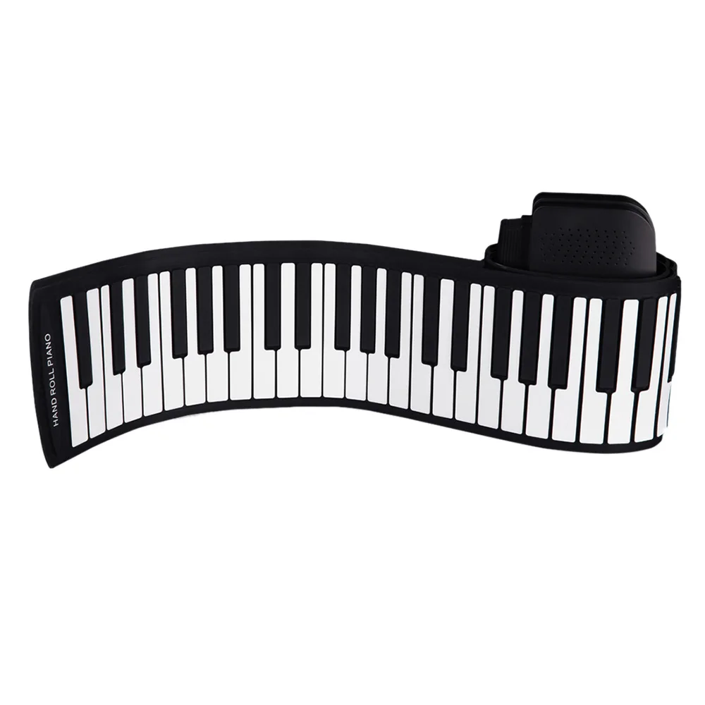 Portable 88 Keys Silicone Flexible Foldable Piano Foldable Keyboard Hand-rolling Piano with Battery Sustain Pedal