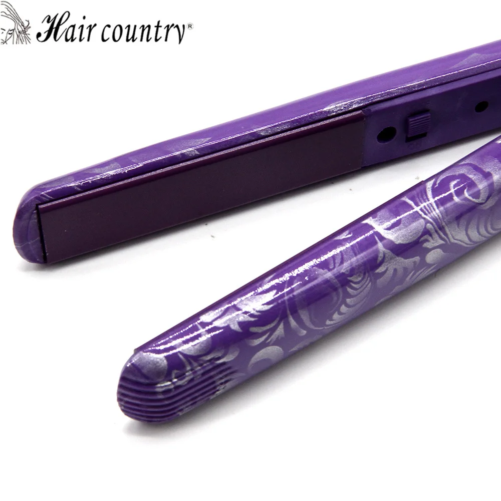 Hair Country Mini Purple Straightener Flat Iron Straightening Comb Personal Care Appliances |