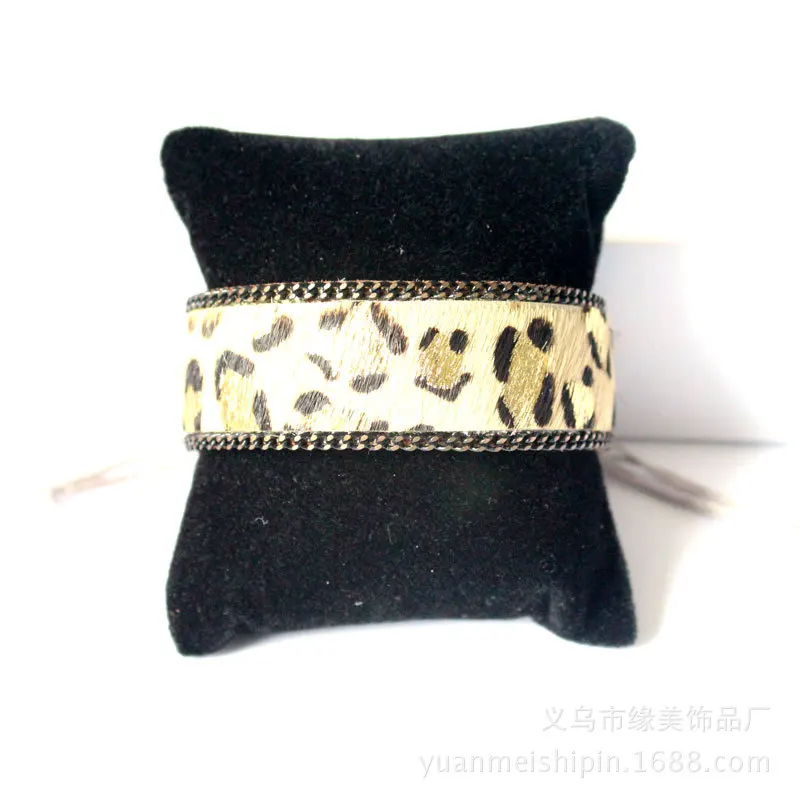 Новый браслет армейский зеленый коричневый Леопардовый конский волос женский