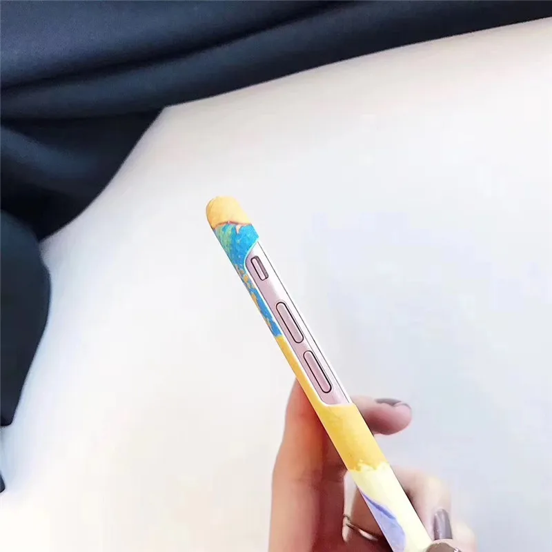 Art Simple Watercolor Oil Painting Apple6 Mobile Phone Shell IPhone7plus/8/6s/X Frosted Set Female | Мобильные телефоны и