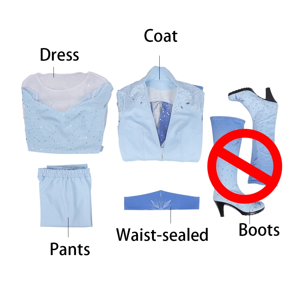 Платье Эльзы; костюм принцессы Анны; вечерние платья для костюмированной вечеринки; летняя нарядная одежда для маленьких детей; Elza Vestidos; костюм на Хэллоуин - Цвет: Full set (no shoes)