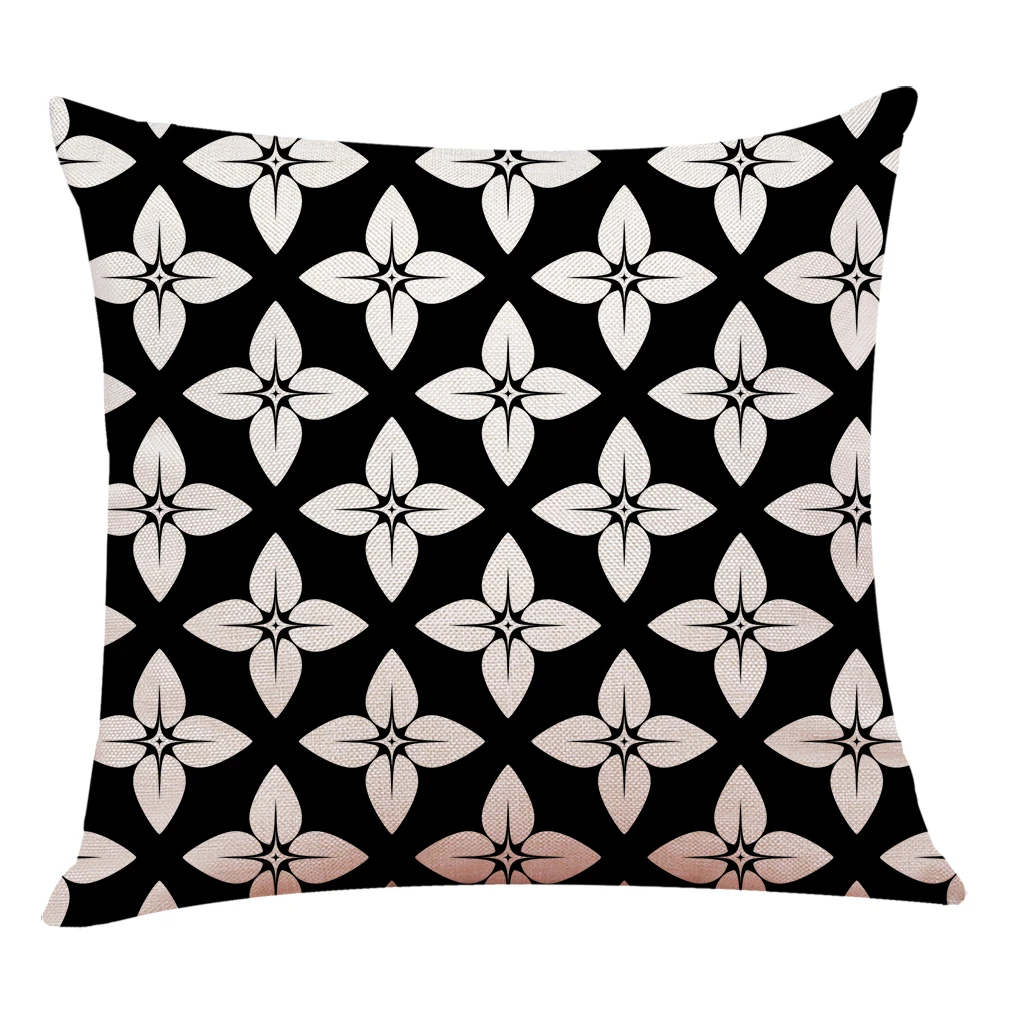 

Magic Black White Geometry Throw Pillow Case Sofa & Bed Home Decor Design Square Cushion Cover Colorful Cartton Pillowcase Cover