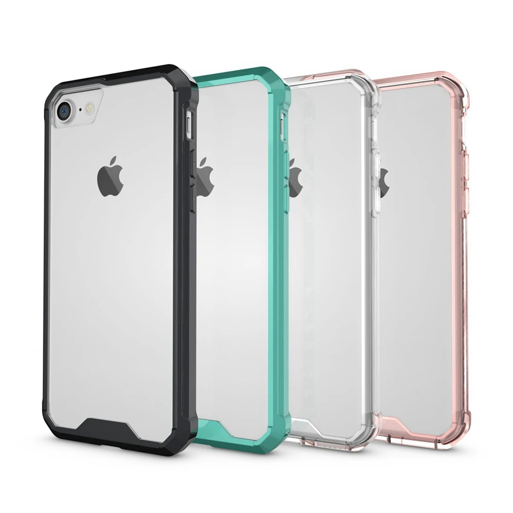 Мягкий бампер прозрачный жесткий чехол для iPhone 11 Pro Max XR Xs X SE 2020 защитный