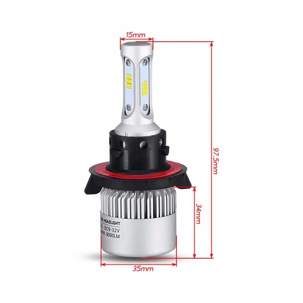 Elglux 8000lm/пара фары CSP светодиодные лампы H7 H4 светодиодный H8 H11 HB3/9005 HB4/9006 H1 H3 9012 H13 9004 9007 72 Вт Авто лампы автомобиля свет