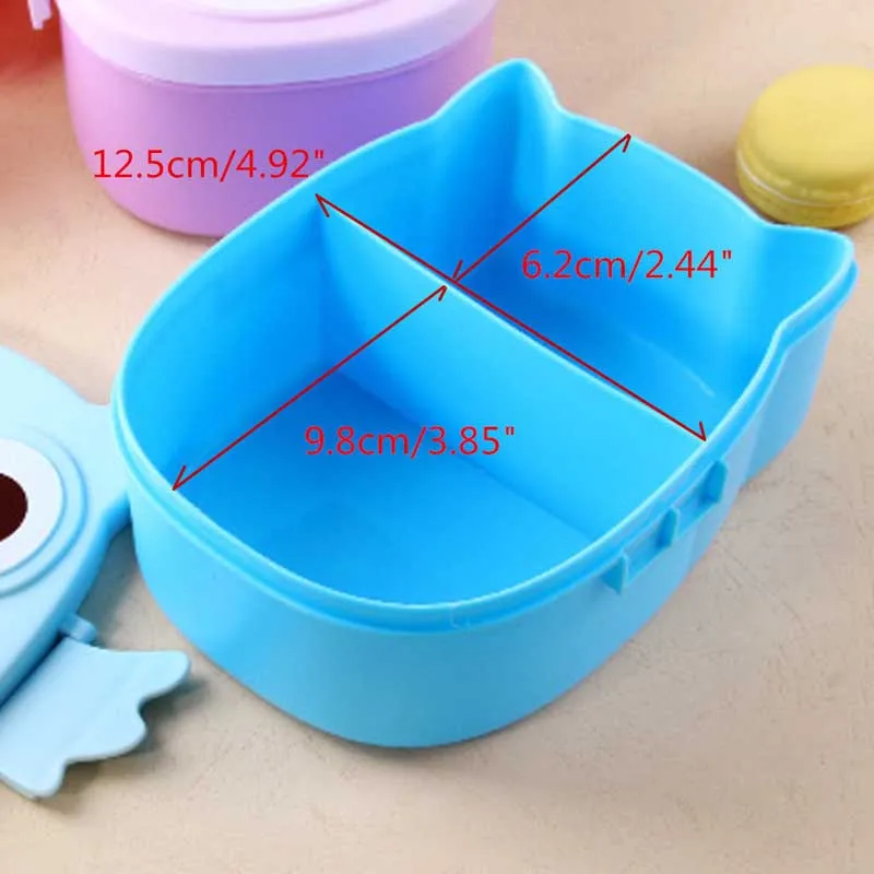 Новая школа обед контейнеры симпатичный мультфильм сова пищевой пластиковый