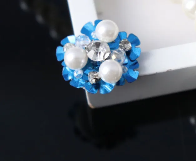 Товары для шитья жемчуг с ручной застежкой пять лепестков слива цветок тканевая