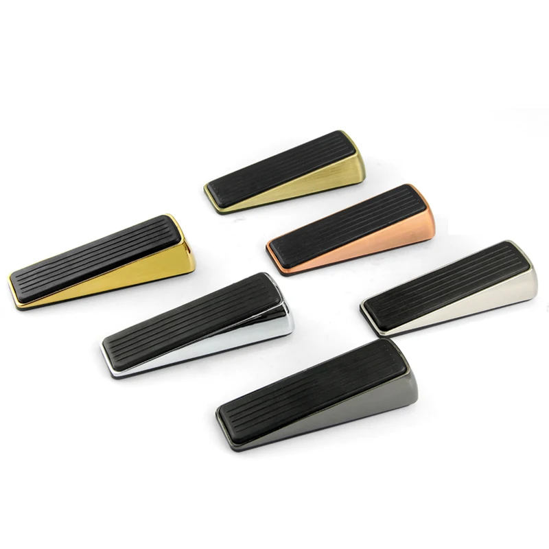 Gorgeous 6 color door stopper zinc alloy rubber stops wedge stop new silicone hardware accessories | Обустройство дома