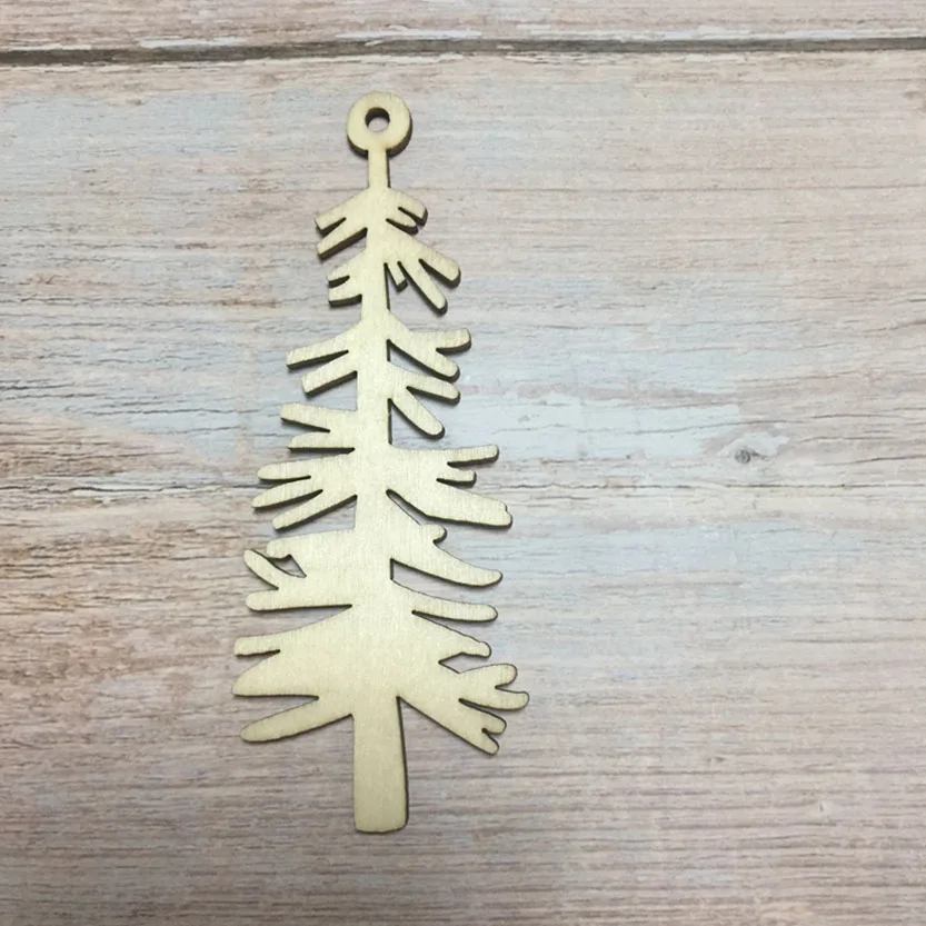 

set of 50pcs laser cut wooden tree christmas decoration wooden home decor
