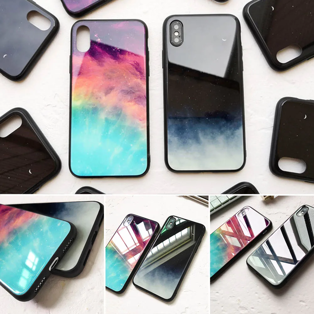 KISSCASE Звездное стекло чехол для huawei P Smart P20 Pro SKY glass гладкий Чехол P30 mate 20 Coque |