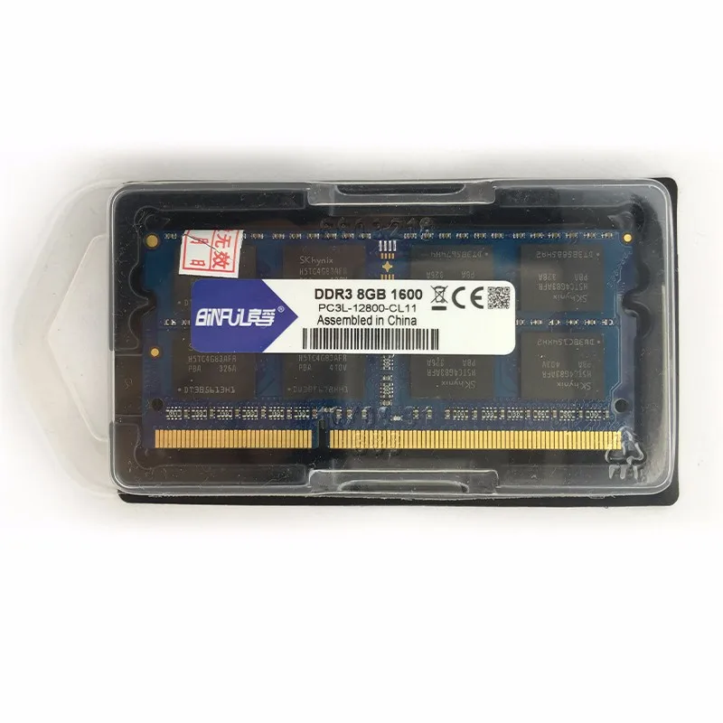 BINFUL, бренд, DDR3L, 4 ГБ, 8 ГБ, 1600 МГц, PC3L-12800 память, ОЗУ, низкое напряжение, 1,35 в, для ноутбука, компьютера, ноутбука, sodimm