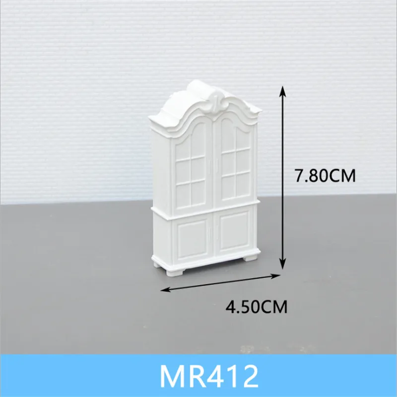 MR412 1 шт Масштаб 1:25 пластиковый миниатюрный шкаф и тумбочка мебель для строительства поезда Макет железной дороги декорации аксессуары - Цвет: MR412