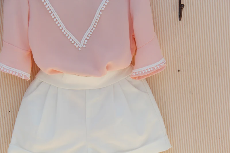 Футболки для маленьких девочек шифоновые футболки с короткими рукавами детская