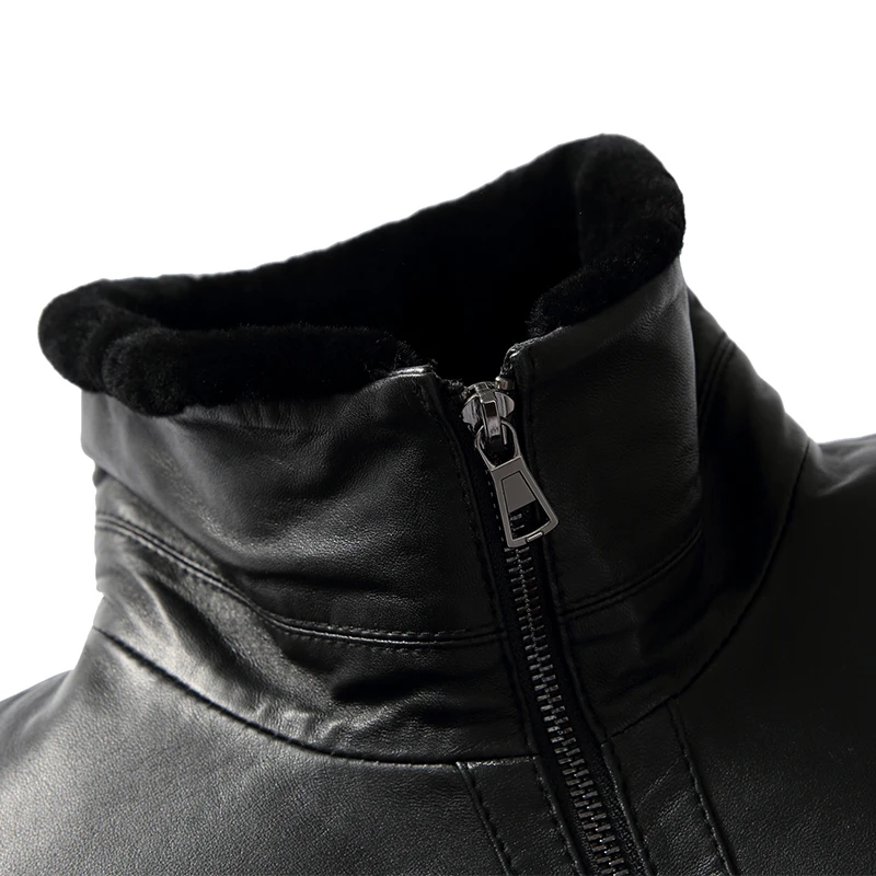 Человек естественный кожаная куртка овец меховая Бесплатная доставка|jacket
