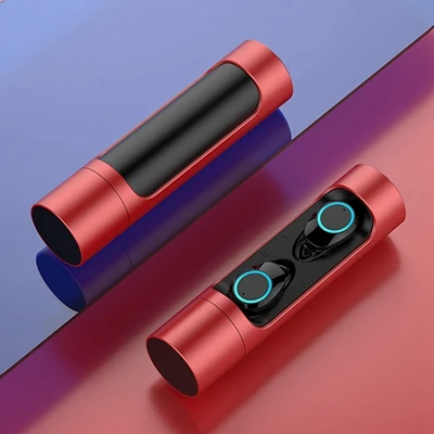 TWS Bluetooth 5,0, наушники с сенсорным управлением, беспроводные наушники, свободные руки, водонепроницаемые, с шумоподавлением, Bluetooth гарнитура X8 - Цвет: red